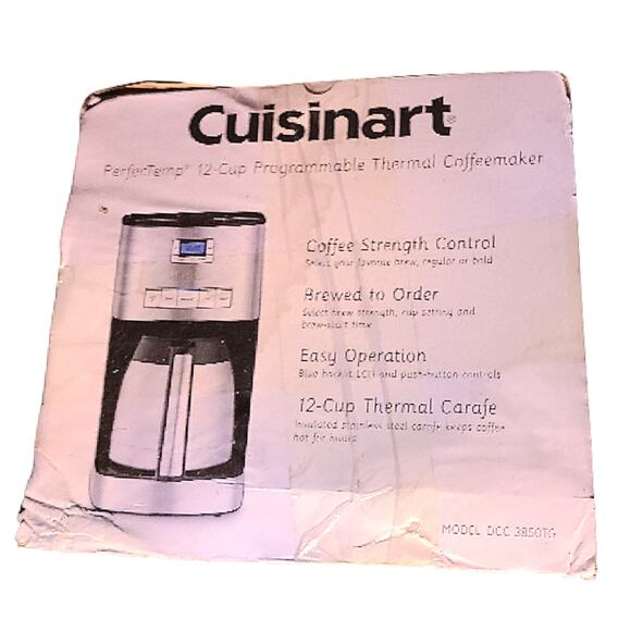 Cuisinart 12-Cup Program Coffee Maker Thermal Carafe Damaged Box Perfect Product - Picture 9 of 10